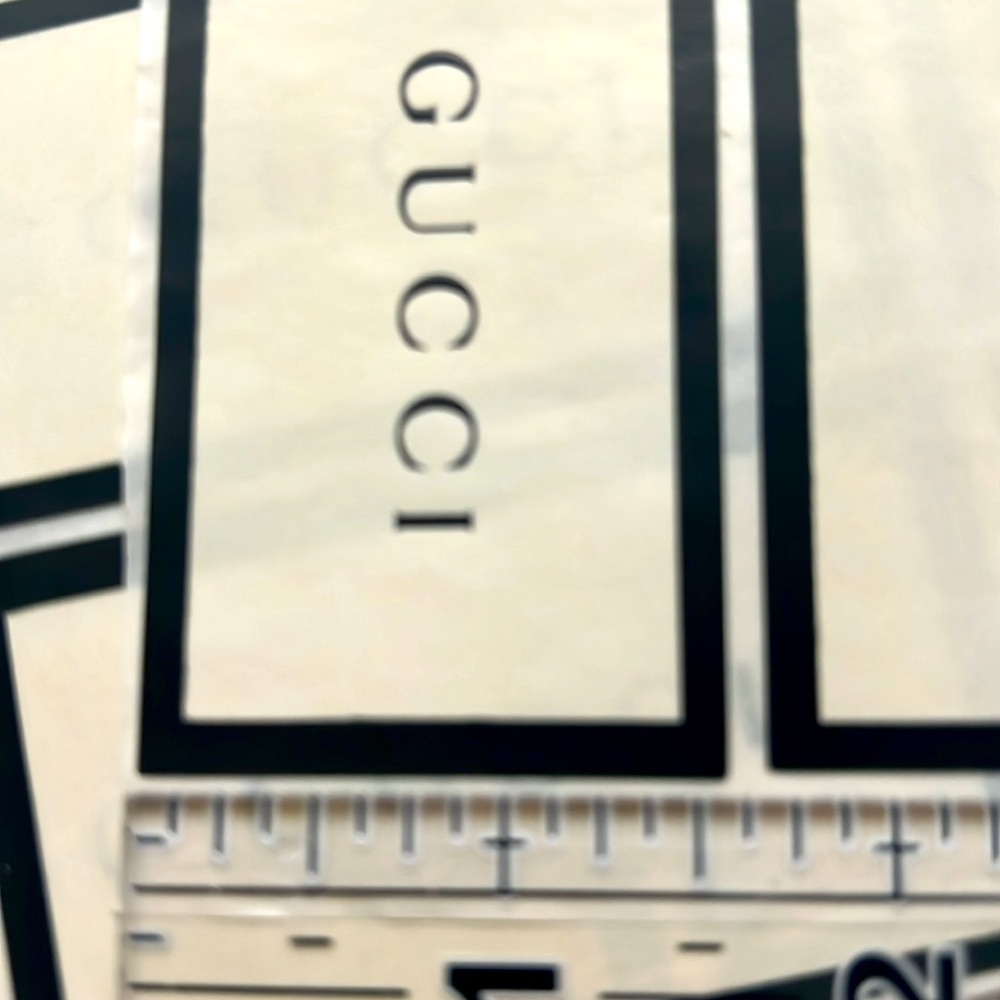 Original Collector’s Item Gucci Cream and Black Stickers /seals Labels - Picture 4 of 6